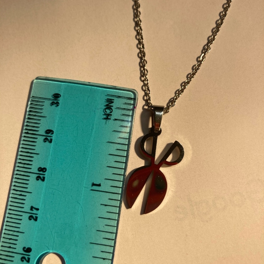 Stainless Steel Scissor Necklace - Picture 3 of 3